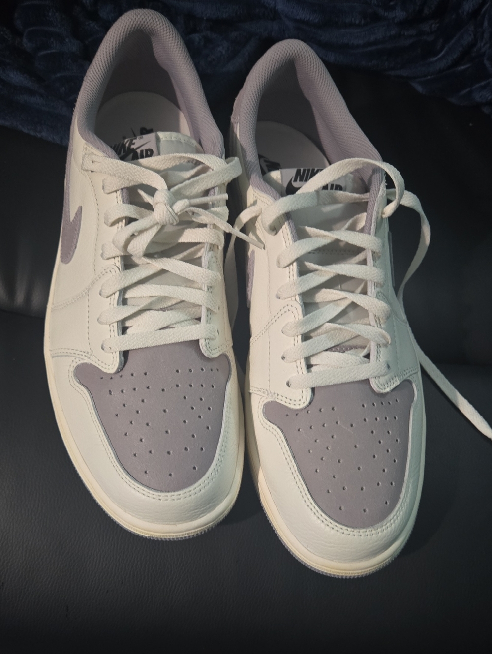 Nike Men’s Low-Top Sneakers in White and Light Gray